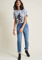 Modcloth Suspicious Cycle Men's Graphic Tee In L