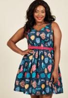 Modcloth Zest Of The Bunch A-line Dress In Geodes