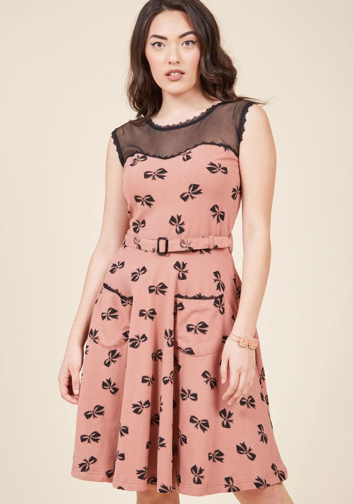 Effiesheart Blogging Molly A-line Dress In Bows In Xl