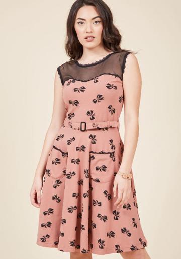 Effiesheart Blogging Molly A-line Dress In Bows In Xl