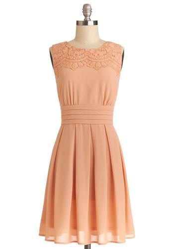 Esley V.i.pleased Dress In Peach From Modcloth