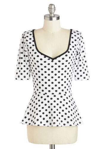 Rock Steady/steady Clothing In Giddy City Top In Polka Dots From Modcloth