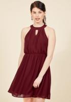Modcloth City Sway A-line Dress In Wine