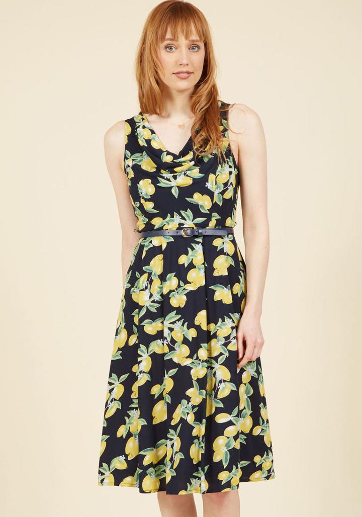  Duly Delighted Midi Dress In Lemons In S