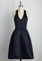 Modcloth A Sight To Remember Fit And Flare Dress In Midnight