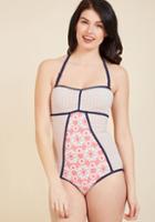 Modcloth Delight On Deck One-piece Swimsuit In Mint