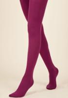 Modcloth Accent Your Ensemble Tights In Cranberry In M