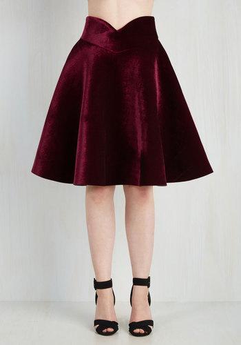 Joa Viva La Velvet Skirt In Merlot