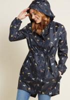 Modcloth The Showers That Be Raincoat In Dog Downpour In 10