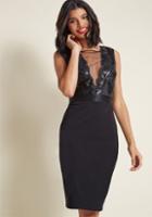Modcloth Center Stage Courageous Sequin Dress In 10 (uk)