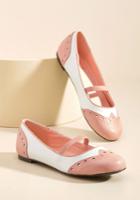  Wingtip The Balance Oxford Flat In Pink In 6