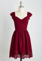  Let's Reminisce A-line Dress In Cranberry In M