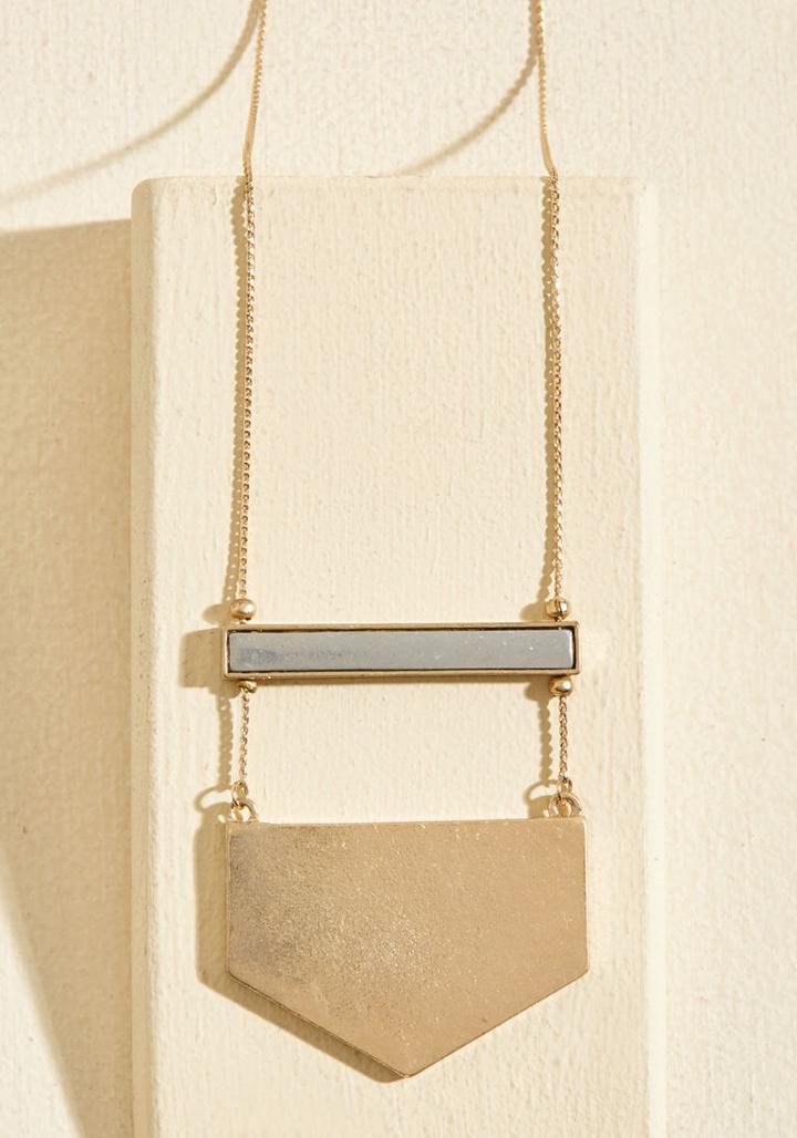 Modcloth A Game Of Give And Shape Necklace