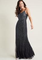 Adriannapapell Adrianna Papell Just Glamorous Maxi Dress In 6