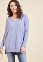  Double Lunch Date Sweater In Periwinkle In M