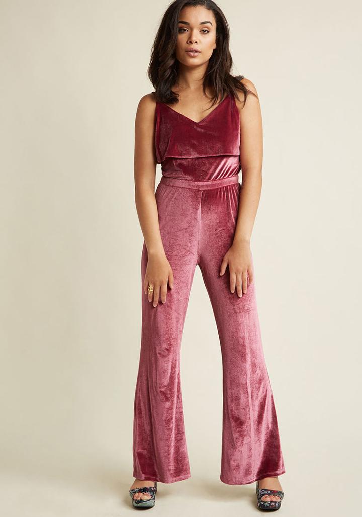 Jackbybbdakota Verve Is The Word Velvet Jumpsuit In S