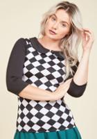 Modcloth Chess Friends Forever Top In L