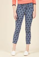  Daytime Dash Cropped Pants In Dotted Navy In M