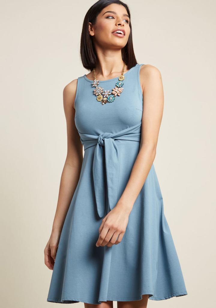 Modcloth Knot In Agreement Knit Dress In 1x