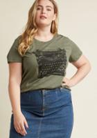 Modcloth On The Write Track T-shirt In 3x