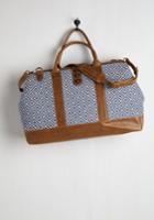 Andmnilaanthony Revivals And Departures Weekend Bag In Blue And White