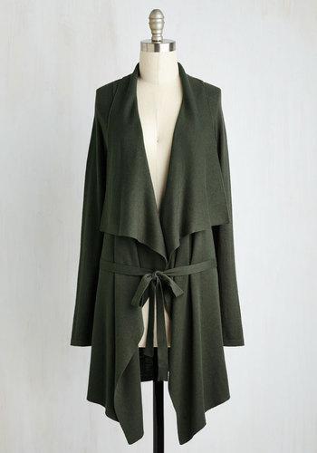 Staccato Swishin' And Hopin' Cardigan In Basil
