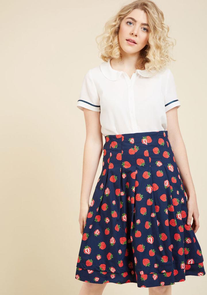 Modcloth Before My Berry Eyes Midi Skirt