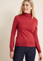 Modcloth Charter School Turtleneck Sweater In Carnation In 2x