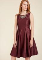 Modcloth Wishing And Wowing Midi Dress In Wine In L