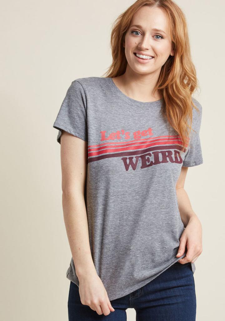 Modcloth Craving Strange Graphic Tee In Xl