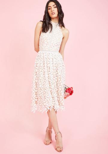  Defining Divine Midi Dress In White In Xl