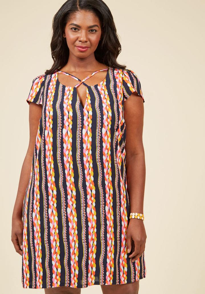  Shared Sentiment Shift Dress In Ropes In 3x