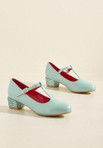  That Certain Sparkle T-strap Heel In Sky In 3 Uk