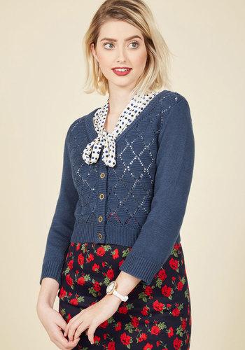  Adored Addition Cardigan In Midnight Blue In Xs