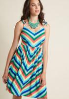 Modcloth My Sunday Zest A-line Dress In Paradise In 1x