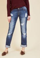  Easygoing Expression Jeans In Distressed Dark Wash In 28