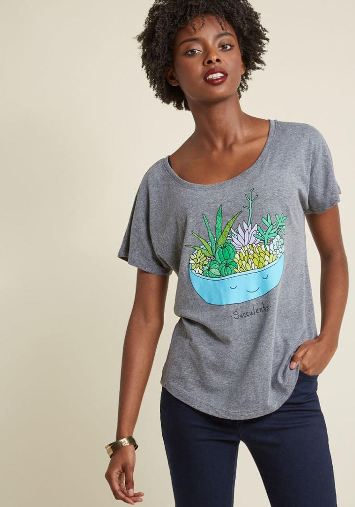 Modcloth Mind Your Planters Graphic T-shirt