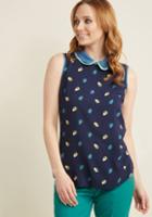 Modcloth Doubly Delightful Sleeveless Top In Avocados In M
