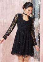 Modcloth Chic, Myself, And I Lace Dress In Noir