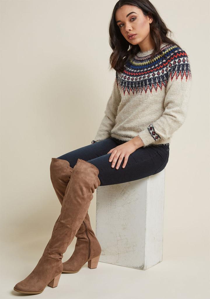 Modcloth Just Strut Knee High Boot In 7.5