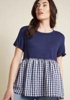 Modcloth Meet Me Alfresco Peplum Top In 3x