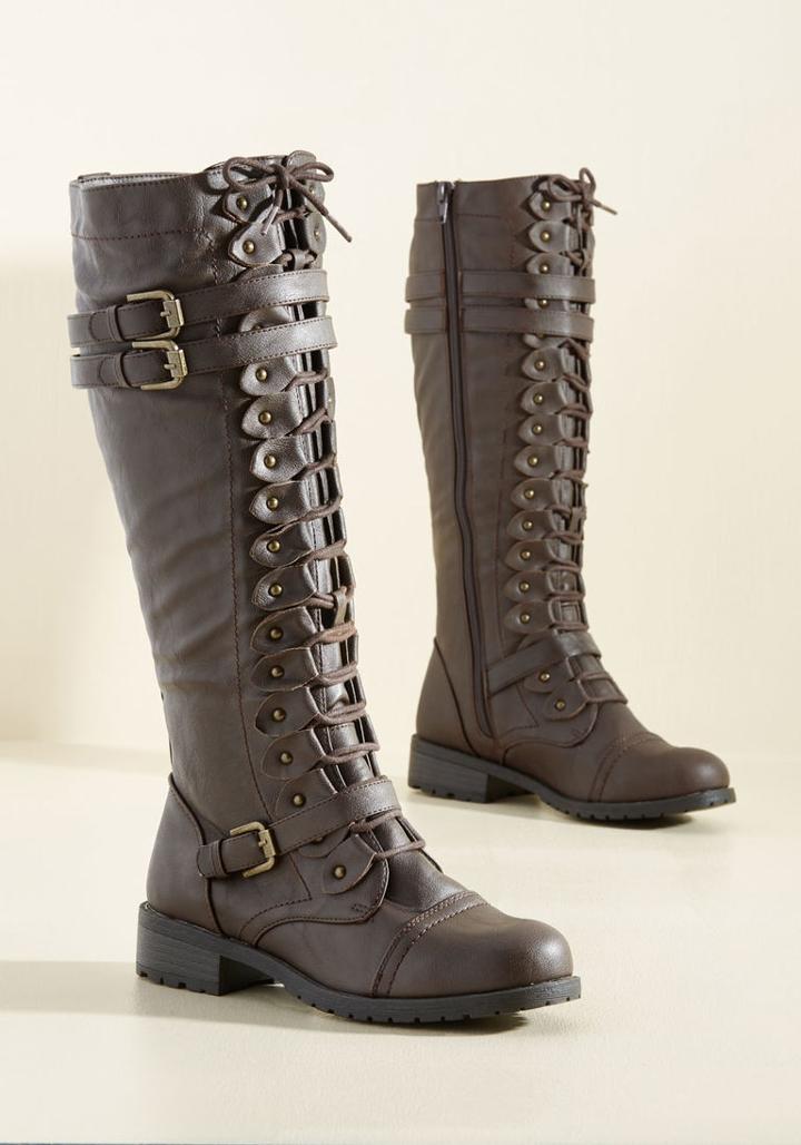 Modcloth Channeling Classic Boot In Molasses