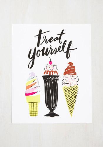 Wastenotpaper We All Dream Of Ice Cream! Print