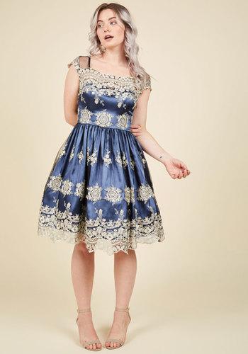  Fanciful Finesse Fit And Flare Dress In Xs