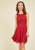  Invitation Designer A-line Dress In Cherry In L