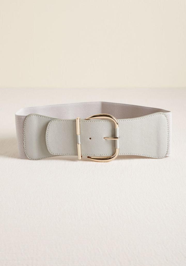 Modcloth Cinching Statement Belt In Grey