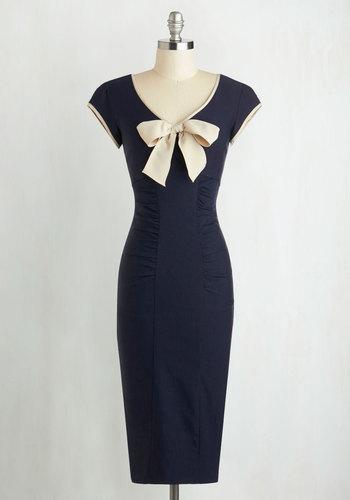  Sheath A Lady Dress In Navy In 2x