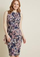 Modcloth Epic Evening Floral Sheath Dress In M