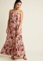 Modcloth What Flows Around Floral Maxi Dress In M