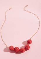 Modcloth So Rosy Beaded Necklace